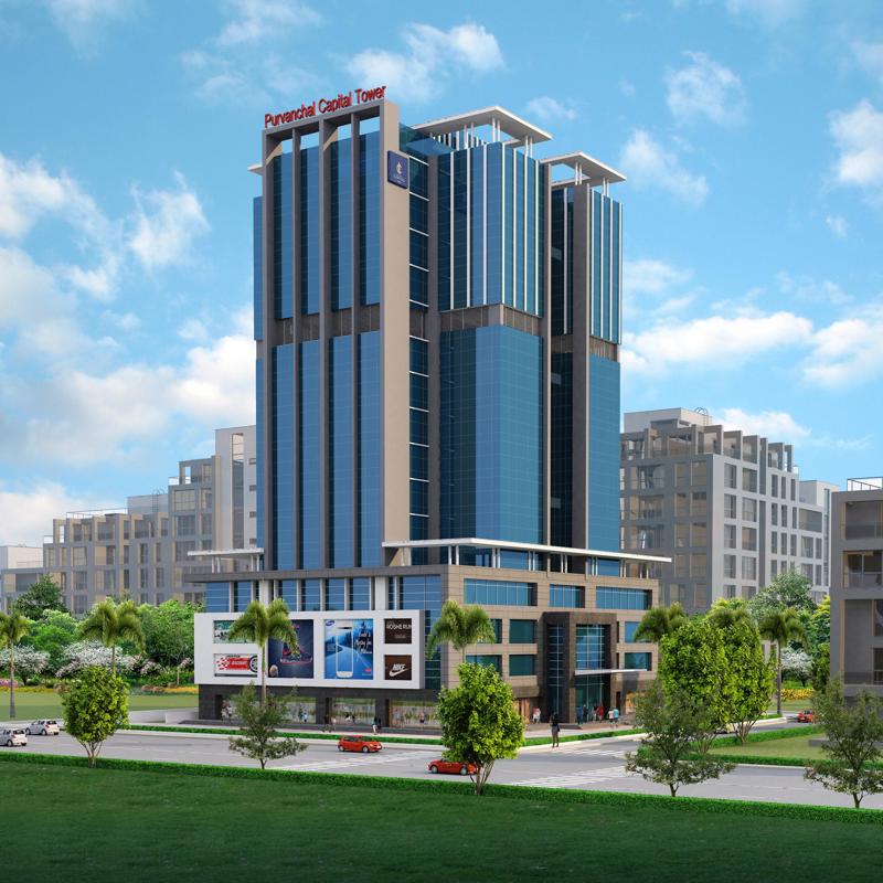 Purvanchal Capital Tower | Vibhuti Khand, Gomti Nagar, Lucknow | Commercial Office Space Available for Sale office space in Lucknow